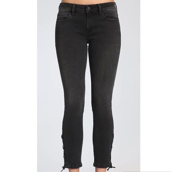 Mavi Adriana Ankle Mid-rise Skinny Jeans Smoke Wash - Picture 2 of 10